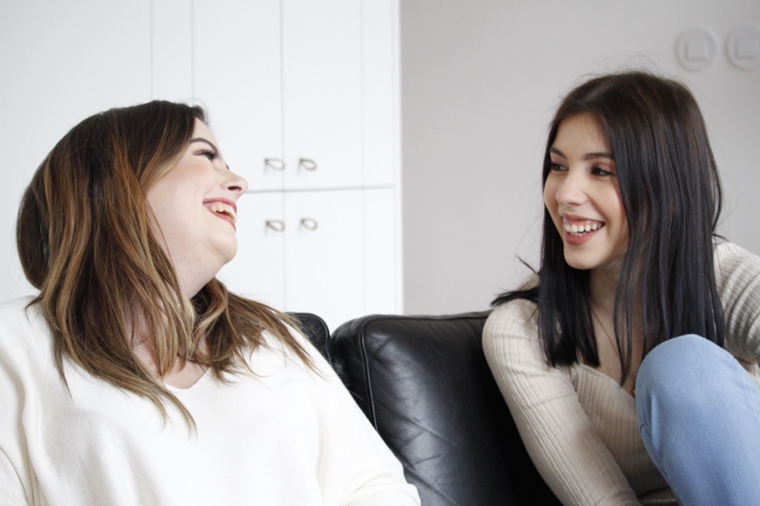 Daniela e Inês no início da Inspired By, 2019